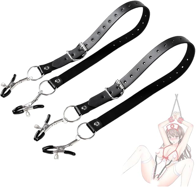 Labia Spreader for Women, BDSM Soft Rubber Nipple and Labia Clamps for Women SM Bondage Erotic Toy