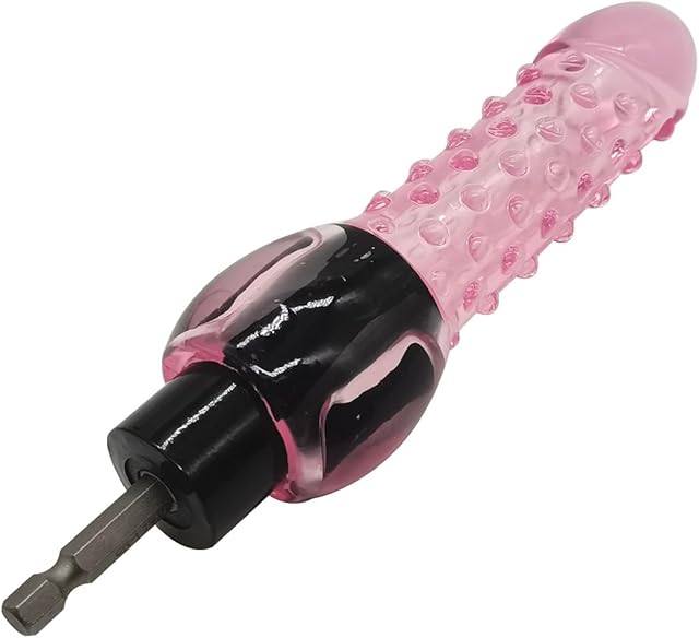 G-Spot Bumps Dildo with Electric Drill Connector for Auto Sex Spinning Big Vegetable Penis Cock Adult Sex Toy for Vaginal & Anal Play