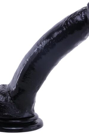Basix 9 Inch Suction Cup Dildo with Lube 1oz | Harness Compatible Strap-on Dildo | Realistic Dildos