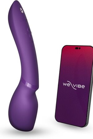 We-Vibe Wand 2 Personal Massager Vibrator | App Controlled G-Spot Stimulator Vibrator Dildo | Adult Sex Toy for Women | Female Cordless Clitoral & Body Masturbator | Waterproof & Rechargeable | Purple