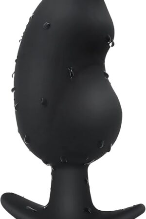 Anal Plug for Comfortable Long-Term Wear - Silicone Butt Plug Dilator with Curved Base & Slender Waist - 3.62 x 1.41 Inch Prostate Sex Toy for Women Men Masturbation