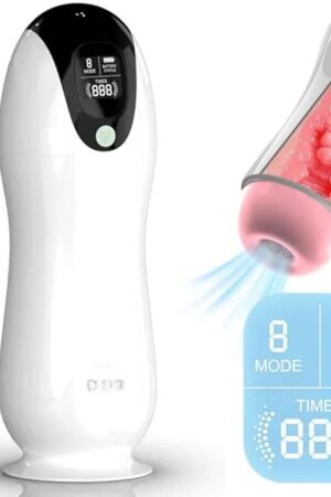 3 in 1 Automatic Male Masturbator Cup with Sucking & Vibrating & Thrusting Modes, Realistic Vagina Pocket Pussy Stroker with 3D Textured for Penis Stimulation, Adult Oral Sex Toys