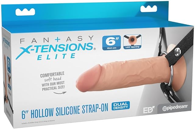 Fantasy Extensions Elite 6" Hallow Strap-on - Light Flesh