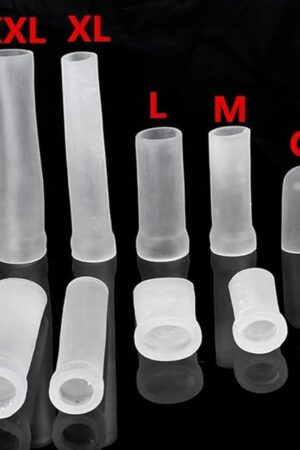 3 PCS Silicone Penile Sleeves, Protector Sleeve Replacement for Pennis Extender, Avoid Tissue Damage (XXL+XL+C), White