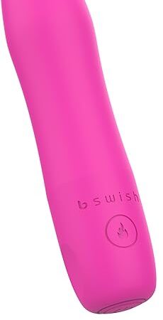 B Swish Bcute Heat Mini Tip Bullet Vibrator, USB Rechargeable, Heats to 104?F, Vibrator Nipple Clitoral Stimulator with 5 Vibration Modes, Travel Essential Size Massager Adult Sex Toys for Women, Pink