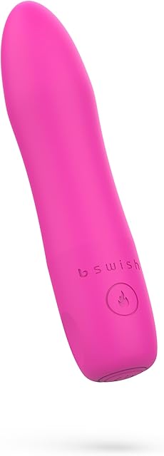 B Swish Bcute Heat Mini Tip Bullet Vibrator, USB Rechargeable, Heats to 104?F, Vibrator Nipple Clitoral Stimulator with 5 Vibration Modes, Travel Essential Size Massager Adult Sex Toys for Women, Pink