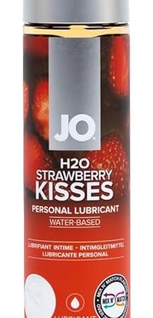 JO H?O Strawberry Flavored Lube ? Edible Water Based Personal Lubricant, Sugar Free Strawberry Kisses ? 4 fl oz