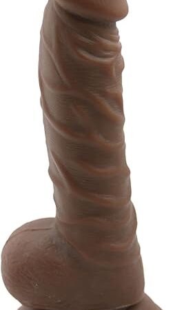 7" Brown Suction Cup Dildo for Women and Men - Intense G-Spot & P-Spot Orgasms - Realistic Size & Shape - Exaggerated Veins for Internal Stimulation - Hands-Free Riding - Strap-on Compatible - Squirt!
