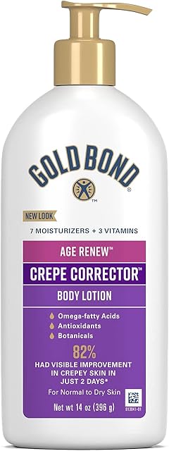 Gold Bond Age Renew Crepe Corrector Body & Face Lotion, Replenishing & Smoothing Formula, 14 oz, Packaging may vary