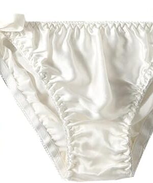 Womens Silk Briefs Tie Side Bikini Sexy Mulberry Silk Underwear Triangle Ladies Panties Thong