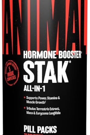 Animal Stak ? Complete Natural Hormone Booster Supplement with Tribulus ? Natural Testosterone Booster for Athletes ? Contains Estrogen Blockers ? 1 Month Cycle