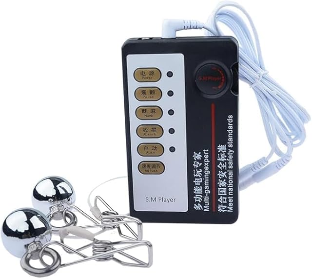 Electric Shock Nipple Clamps Pleasure Toy for Adults Role Play Game,Breast Sex Toy Electric Nipple Clamp,Sex Toy Nipple Clips Adjustable BDSM Nipple Clamps for Exciting Sexual Pleasure Sweater 1S9p