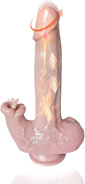 APP remote controlled Licking Adult Dildos with 9 Vibration modes, Women Realistic Sex Toy with Heating Function, Tongue G-Spot Thrusting Dildo with Strong Suction Cup, Couple Stimulation Anal Sex Toy