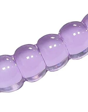 Glass Anal Beads Butt Plug, Crystal Dildo G-Spot Massage Pleasure Wand Anal Butt Plug Sex Toys for Men Women (Style 01)