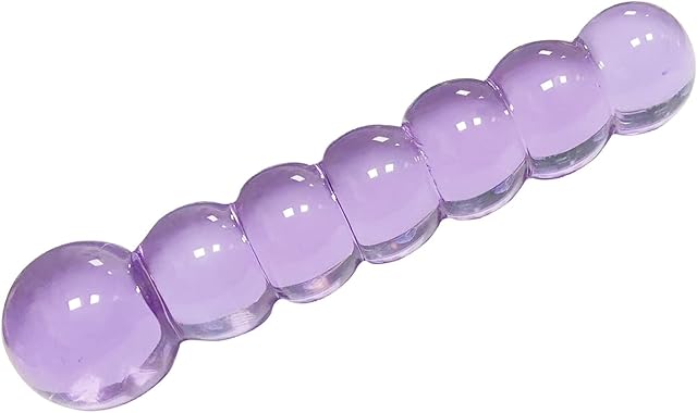 Glass Anal Beads Butt Plug, Crystal Dildo G-Spot Massage Pleasure Wand Anal Butt Plug Sex Toys for Men Women (Style 01)