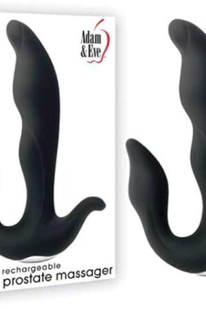 Adam & Eve 3 Point Prostate Massager Rechargeable P Spot Vibrator with Perineum Stimulator Dual Motor Anal Massager for Men 10 Vibration Functions Ergonomic Design for Intense Backdoor Pleasure