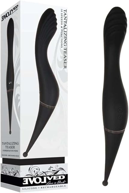Evolved Love Is Back - Tantalizing Teaser - Rechargeable Silicone Dual End Vibrator - Black