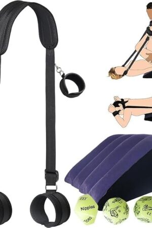 2025 Newly Sex Wedges Pillow and Ramps for Hip Bondage Kit Adults Sex Handcuffs, Sex Wedges for Hip Sex Pillowcase Wedge Pillow Set, Sex Furniture Ramps Cushions Sweatshirt HFC14