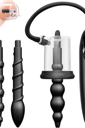 Automatic Anal Vacuum Pump, Electric Pump with Anal Plug Anal Beads Wand Vaginal Pussy Dildo Pumps Enlarger Sex Pump, Prostate Massager Stimulator Masturbator Adult Sex Toy for Men Women (XX-Large)