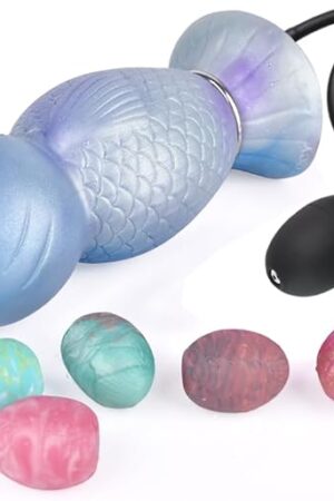 Big Thick Ovipositor Dildo with Eggs Adult Sex Toy for Women, 8.78'' Alien Knotted Dildo with 5 Small Balls, Large Laying Dildo -