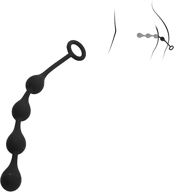 Anal Beads Adult Toys Anal Sex Toy Silicone Anal Bead Silicone Anal Beads Butt Plug Flexible Anal Chain Sex Toys with Different Size Anal Balls Prostate Massage Anal Trainer