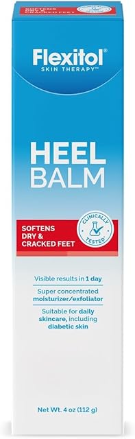 Flexitol Heel Balm, Rich Moisturizing & Exfoliating Foot Cream, Original Version, 4 Oz