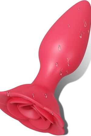 Butt Plug Anal Vibrator Anal Plug with Cock Ring Adult Sex Toys for Men Women and Couples Pleasure (Red-AP10)