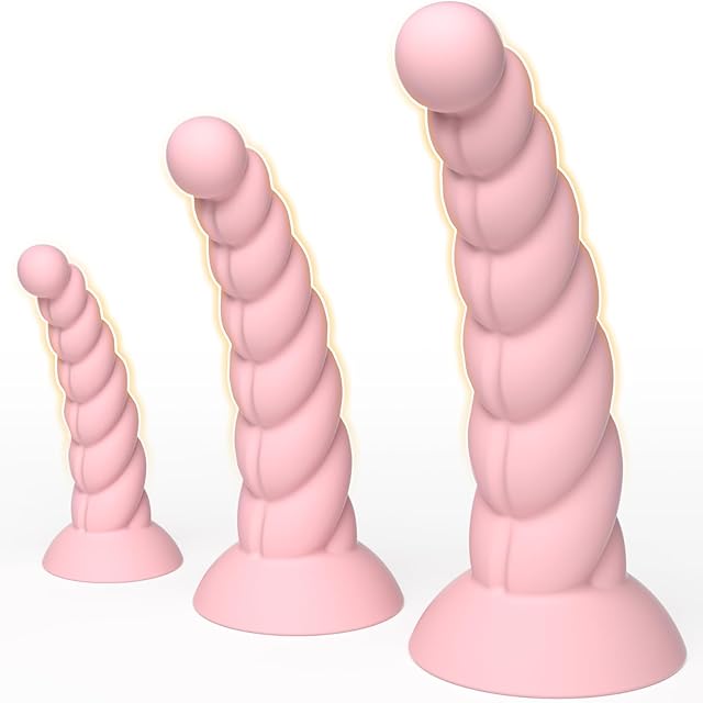 Butt Plug Kit, Silicone Anal Plug Pack of 3 Adult Anal Training Sets Sex Toys Prostate Massager for Beginners Advanced Players with Flared Suction Base Unisex