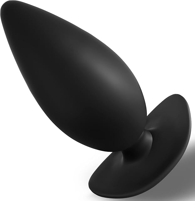 Anal Plug Butt Plug with Safe Curved Base Prostate Massager Dilator Sex Toy for Women Men Masturbation (L)