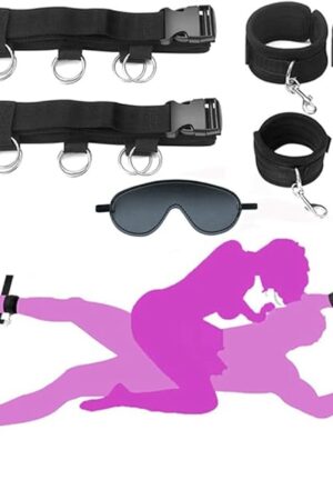 Bed Restraint for Queen Size Bed Sex Resistant Tie Legs and Arms for Adult Hand Leg Cuffs Ankle Wrist Restraints Bondaged Restraints Kit for Adults Couples King Bed Play Sex Spreaders Bar Toys Sweater