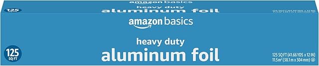 Amazon Basics Heavy Duty Aluminum Foil, 125 Sq Ft (Pack of 1)