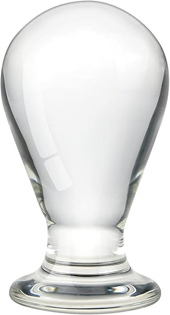 FST Glass Anal Plug Crystal Dildo Classic Bulb Butt Plug Expansion Anal Masturbation Vagina Massager Unisex Sex Toy Transparent from Beginner to Advanced Player (M)