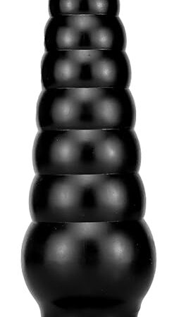 8 Beads 10 Inch Black Anal Plug with Strong Suction Cup Butt Plug Adult Sex Toy for Man Woman