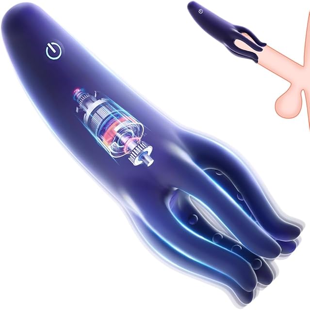 FST Male Masturbator Male Sex Toy, 10 Vibration Modes Silicone Penis Vibrator All Around Stimulation Penis Head Vibrator with Simulated Tentacle Massage Pellets Rechargeable Sex Toys