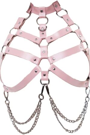 Women Rave Body Chest Harness Waist Belt Caged Bra Festival Dance Club Party