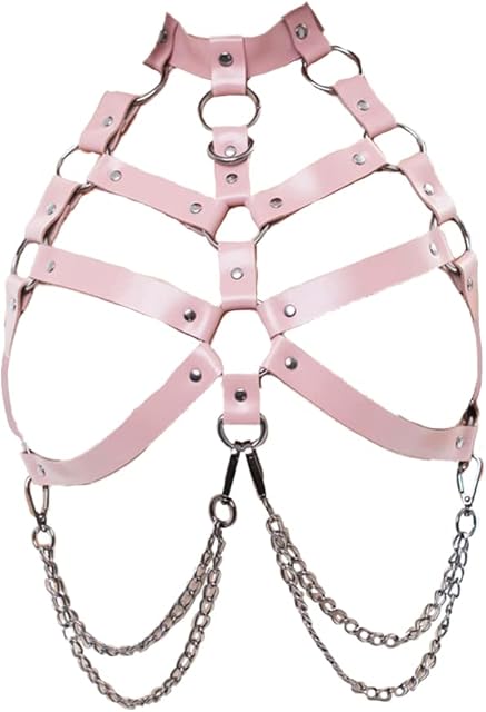 Women Rave Body Chest Harness Waist Belt Caged Bra Festival Dance Club Party