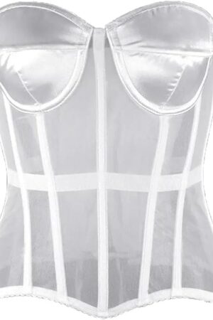 Women Perspective Mesh Thin Shapewear Sexy Underwear Corset Lingerie Waist Trainer Body Shaper Lace Corsets