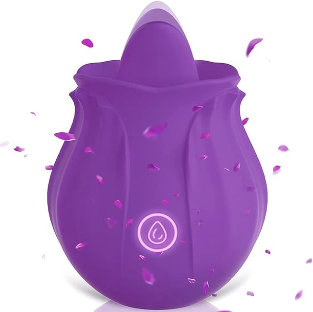 Generic 2024 Rose Viboator Stimulator Licking Sucking 10 Speed Adult Tools for Women Quiet Birthday Gift Fast Charge Waterproof Waterproof, Dual Motor-BZ569, Purple-st