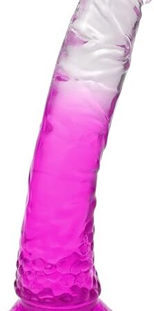Jelly Like Soft Dildos Penetration with The Right Flexibility, Realistic Penis with Suction Cup Base for Hands-Free Play for Female Vaginal G-Spot Stimulator & Anal Play Adult Sex Toy (XL)