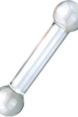 Glass Dildo Double-Ended Butt Plug Anal Beads,Glass Dildo G-spot Wand Anal Beads Butt Plug Dual Ended P-spot Stimulator Fetish Prostate Massager Masturbation Sex Toy for Men Women(M)