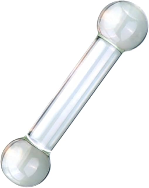 Glass Dildo Double-Ended Butt Plug Anal Beads,Glass Dildo G-spot Wand Anal Beads Butt Plug Dual Ended P-spot Stimulator Fetish Prostate Massager Masturbation Sex Toy for Men Women(M)