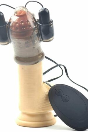 Honeypleasures Vibrating 2 Bullet Penis Head Teaser with Remote for Men, 12 Function - Glans Trainer Massage Vibrator Massager & Masturbator