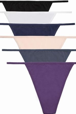 6 Pack G String Thongs for Women Tangas Sexy Underwear with Stretchy Panties