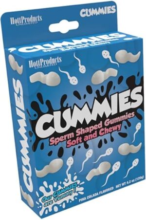 Cummies - Sperm Shape Gummies - Soft and Chewy - Pina Colada Flavored