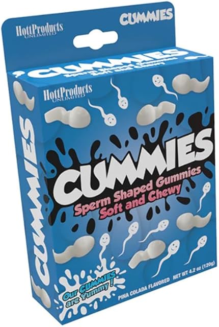 Cummies - Sperm Shape Gummies - Soft and Chewy - Pina Colada Flavored
