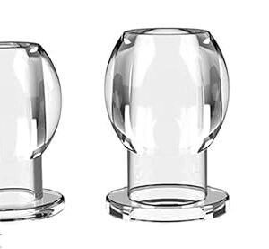 3PCS Silicone Butt Plug Hollow Anal Plug Set with Lid Leakage Prevention Liquid Anus Peep Plug Kit Adult Sex Toy for G-Point Massage Butt Plug