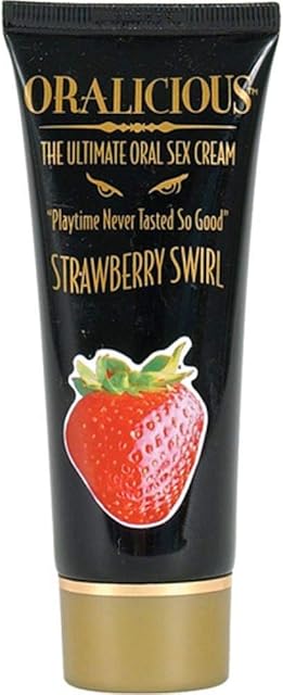 Hott Products Oralicious Oral Sex Cream, 2oz., Strawberry Swirl