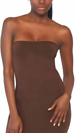 Women's Seamless Opaque Microfiber Strapless Dress