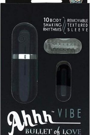 Ahhh Vibe Bullet of Love Remote Control Bullet, Black