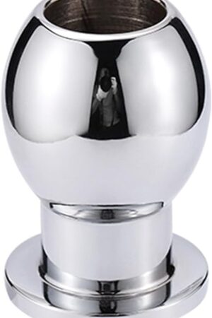 Hollow Butt Plug Stainless Steel Anal Dilator Adult Sex Toy: Metal Anal Plug Training Kit Hollow Butt Tunnel Plug Anal Toy for Women (L)